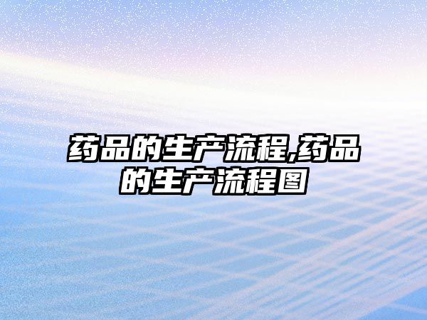 藥品的生產(chǎn)流程,藥品的生產(chǎn)流程圖
