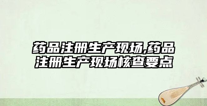 藥品注冊生產(chǎn)現(xiàn)場,藥品注冊生產(chǎn)現(xiàn)場核查要點(diǎn)