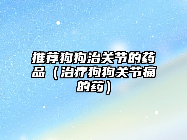 推薦狗狗治關節(jié)的藥品(治療狗狗關節(jié)痛的藥)
