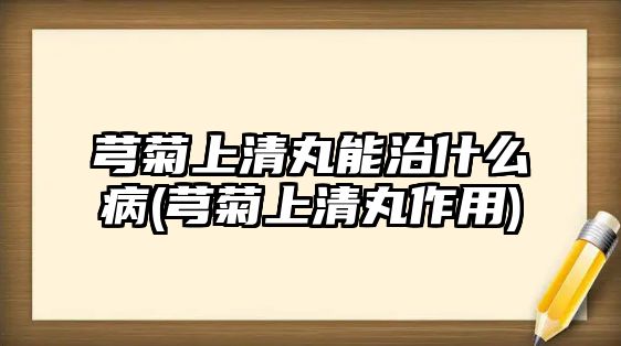 芎菊上清丸能治什么病(芎菊上清丸作用)